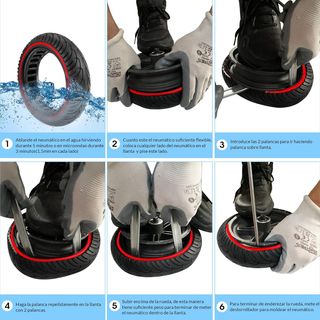 Dos Ruedas Macizas Patinete Eléctrico 8.5x2.0