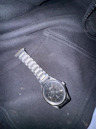 Reloj Lotus Hombre Negro y Plateado