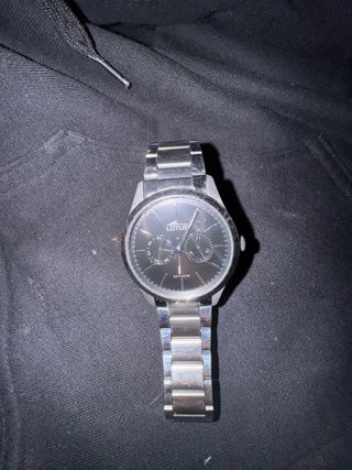Reloj Lotus Hombre Negro y Plateado