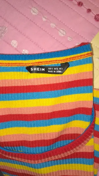 Crop top multicolor shein