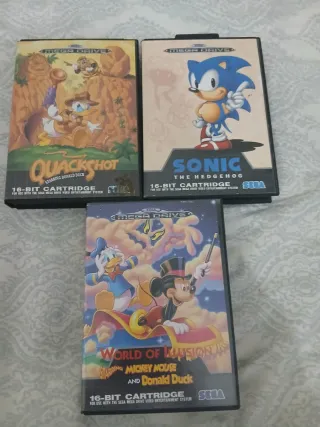 Juegos Sega Mega Drive: Sonic, Quackshot, World of
