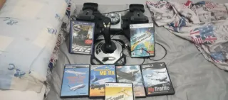 Simulador de vuelo con mando y CDs