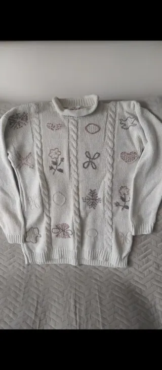 Jersey mujer hilo gordo bordado