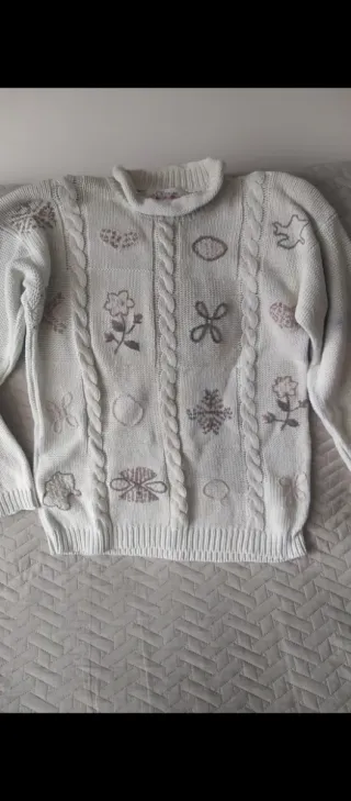 Jersey mujer hilo gordo bordado