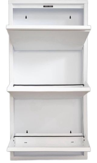 Scarpiera Eliseo Mobile Portascarpe Metallo Bianco