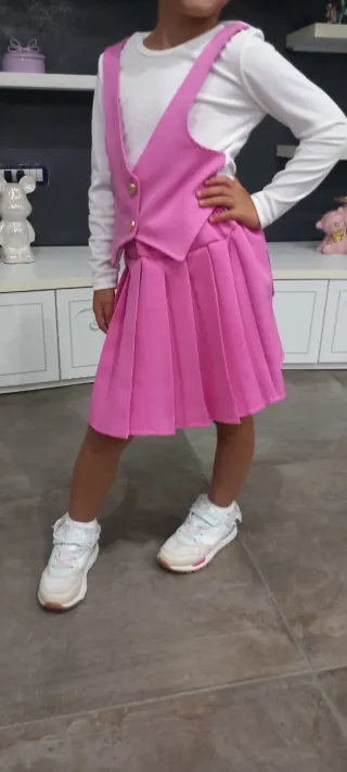 Completo bambina rosa 8 anni
