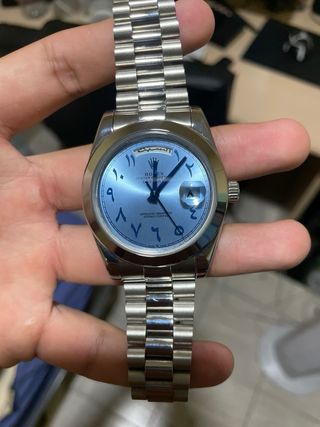Rolex Day-Date Esfera Azul Árabe