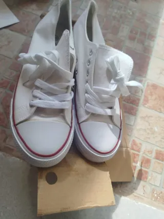 Zapatillas lona blancas talla 41