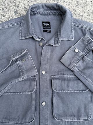 Sobrecamisa Zara Gris Talla M