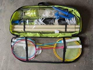 Set de bádminton con palas y red