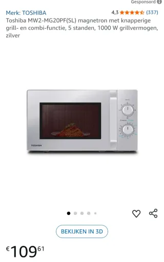 Microondas- horno Toshiba MW2-MM20PF(SL)