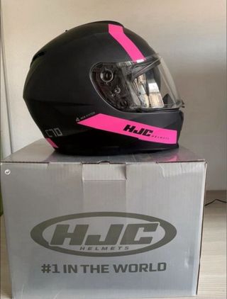 Casco Integral HJC Negro y Fucsia