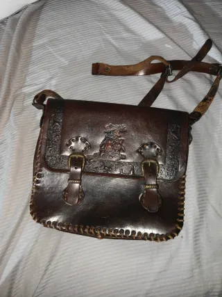 Bolso de cuero auténtico