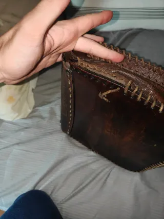 Bolso de cuero auténtico