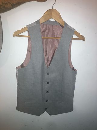 Traje 3 piezas River Island Gris
