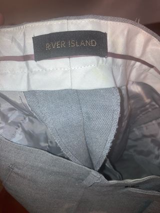 Traje 3 piezas River Island Gris