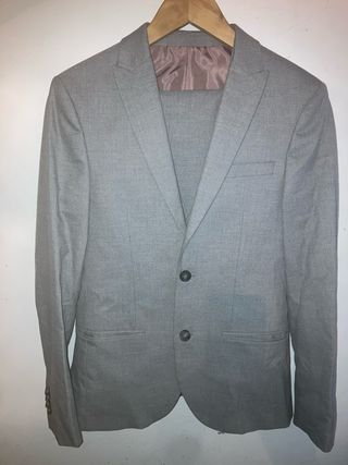 Traje 3 piezas River Island Gris