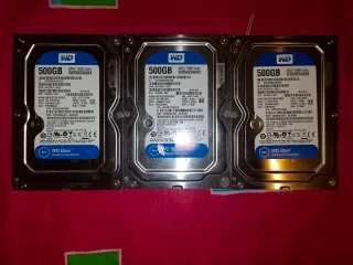 Lote 3 discos duros HDD WD SATA 3.5" 500GB 7200RPM