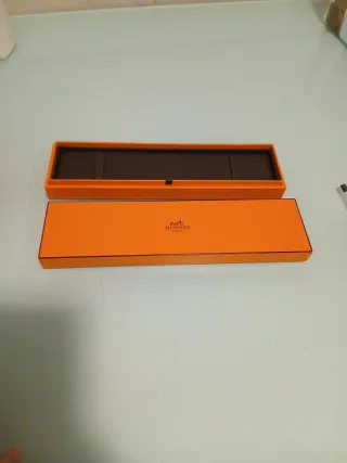 Caja Hermes Reloj/Pulsera Naranja Marrón