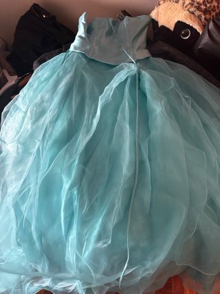 Vestido azul turquesa