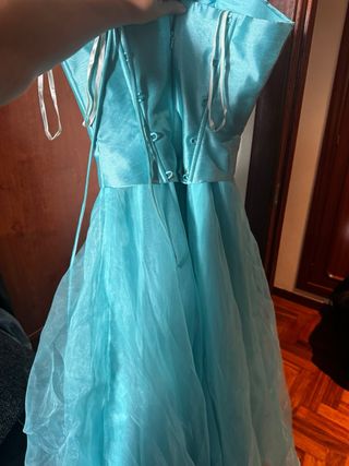 Vestido azul turquesa