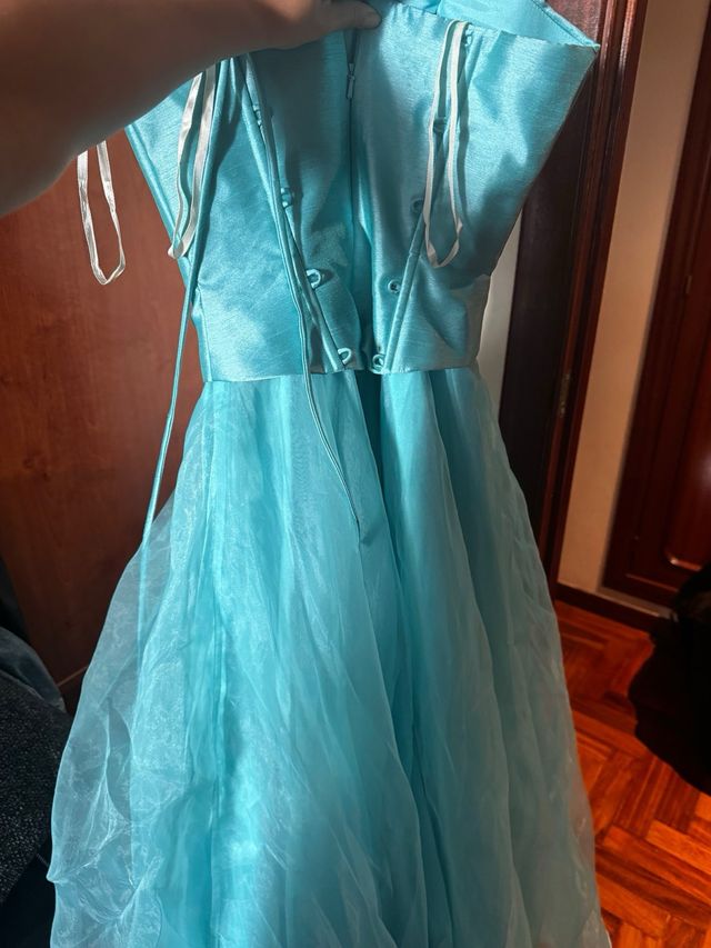 Vestido azul turquesa