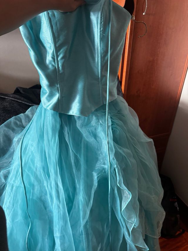 Vestido azul turquesa