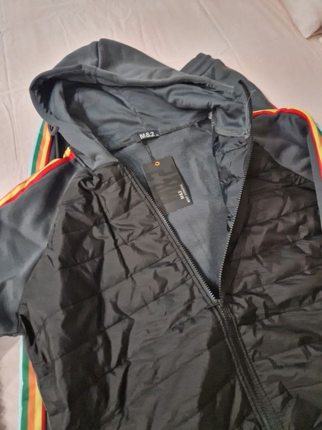 Tuta uomo grigia con interno felpato