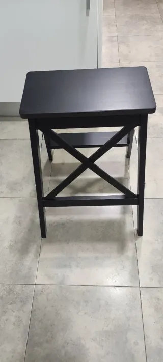 Taburete Escalera Madera , con soporte para colgar