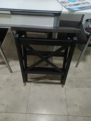 Taburete Escalera Madera , con soporte para colgar