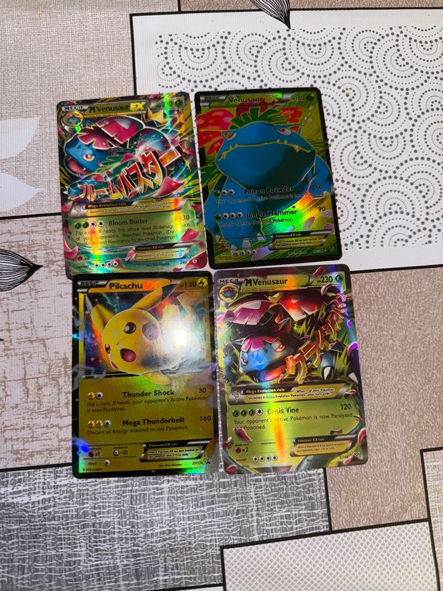 Lote Cartas Pokémon Mega Venusaur Pikachu EX