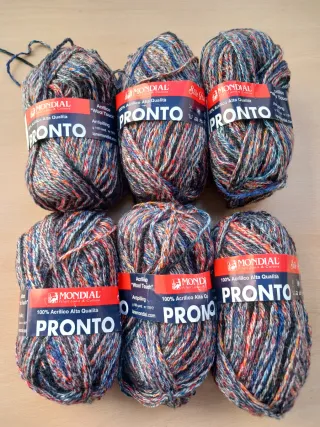 6 Ovillos Lana Mondial Pronto Stamped