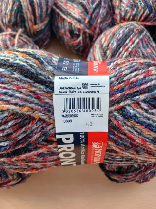 10 Ovillos Lana Mondial Pronto Stamped