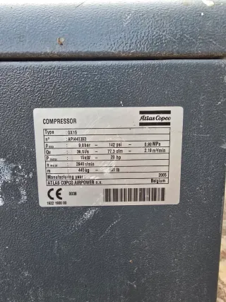 Compresor de tornillo 15 kW