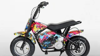 Moto a batería infantil estilo graffiti