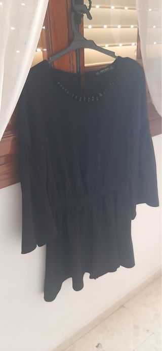 Vestido fiesta Zara negro talla M