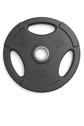 2 Discos Olímpicos 20kg Caucho Asas 50mm