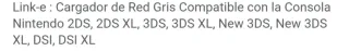 Cargador Nintendo 2DS/3DS XL