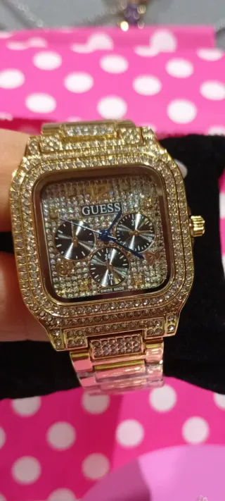 Reloj Guess Dorado con Piedras