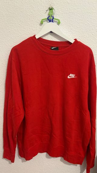Sudadera Nike Roja Básica Talla L