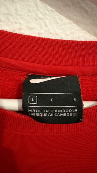 Sudadera Nike Roja Básica Talla L
