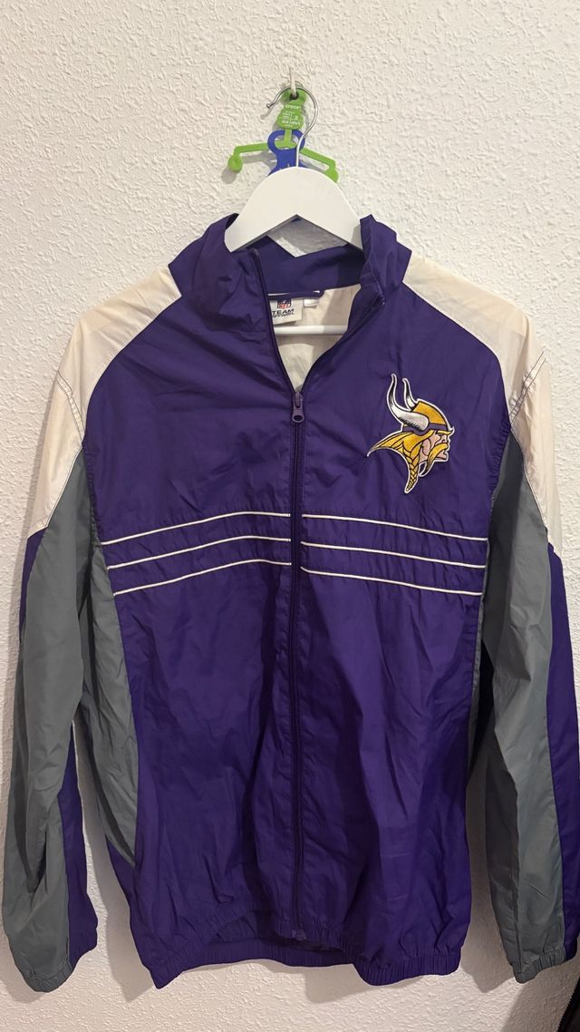 Cortavientos NFL Morado y Gris Talla L