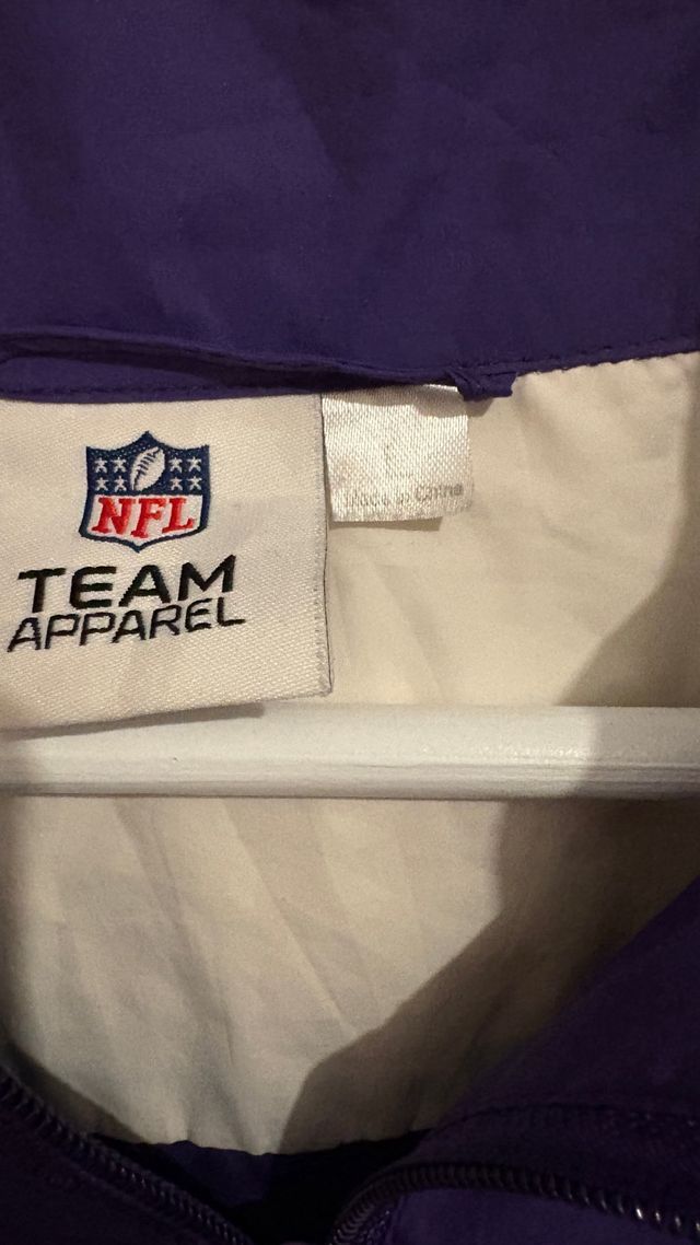 Cortavientos NFL Morado y Gris Talla L