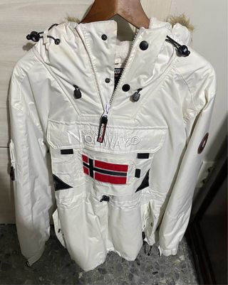 Abrigo Geographical Norway Blanco