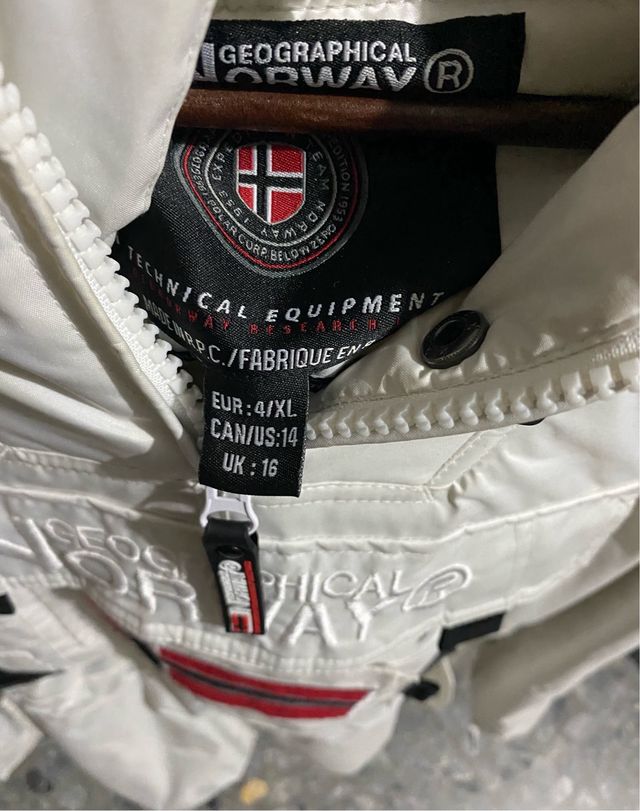 Abrigo Geographical Norway Blanco