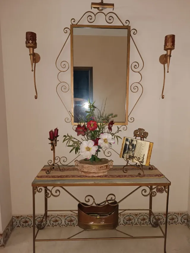 Conjunto Mesa recibidor y Espejo Decorativo