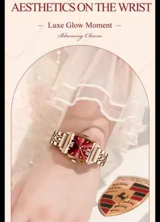 Reloj POEDAGAR Mujer Oro y Rojo