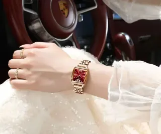 Reloj POEDAGAR Mujer Oro y Rojo