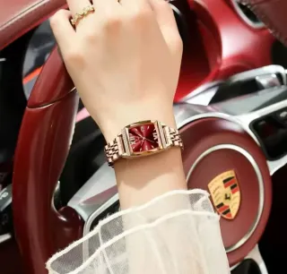 Reloj POEDAGAR Mujer Oro y Rojo