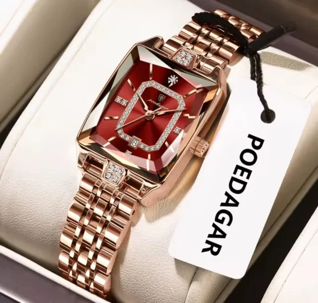 Reloj POEDAGAR Mujer Oro y Rojo